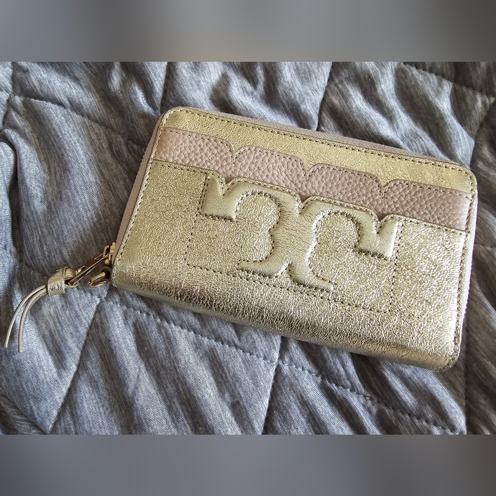 Tory Burch gold wallet